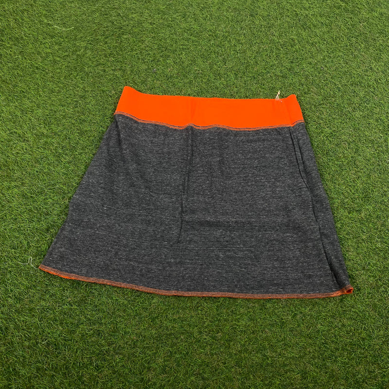 Vintage Nike Reversible Skirt Orange Grey Large