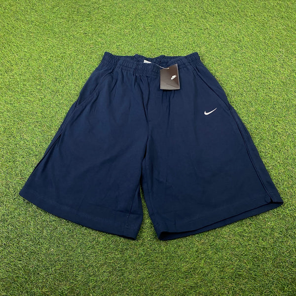 Vintage Nike Cotton Shorts Blue Small