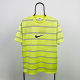 Vintage Nike Striped T-Shirt Yellow Medium