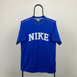 Vintage Nike College T-Shirt Blue Small