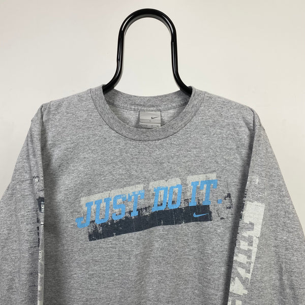 Vintage Nike Longsleeve T-Shirt Grey Large/Medium