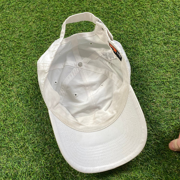 Vintage Nike Metal Swoosh Hat White