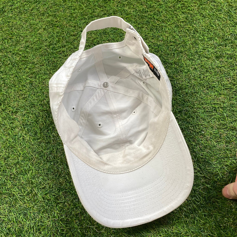 Vintage Nike Metal Swoosh Hat White