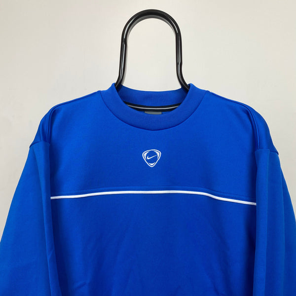 Vintage Nike Football Sweatshirt Blue Small