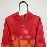 Vintage Nike Centre Swoosh Hoodie Red XL