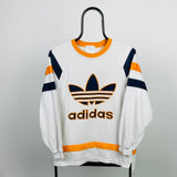 Vintage Adidas Sweatshirt White Small