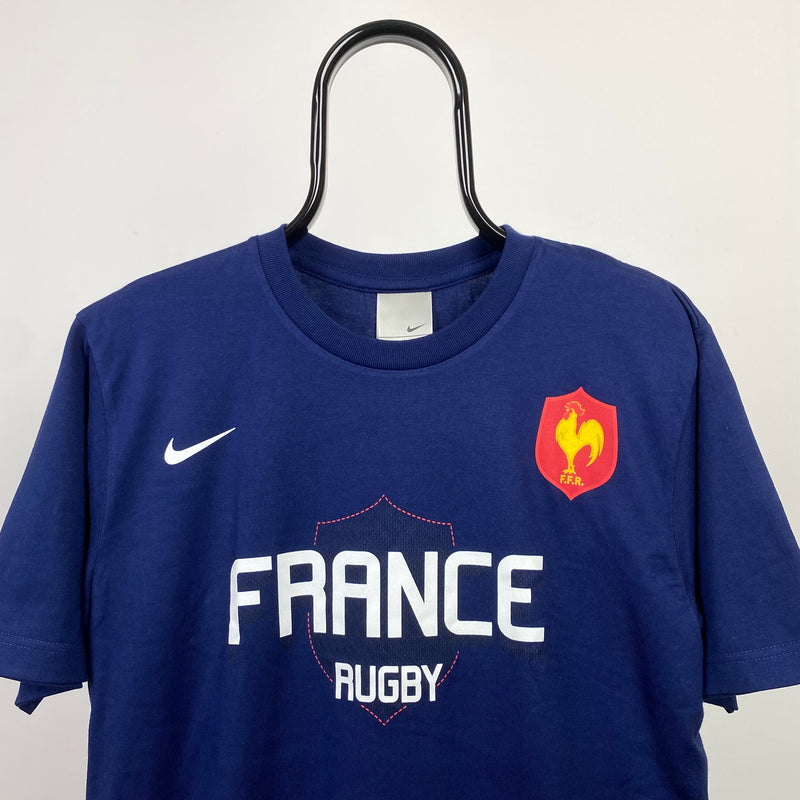 Vintage Nike France Rugby T-Shirt Blue Large