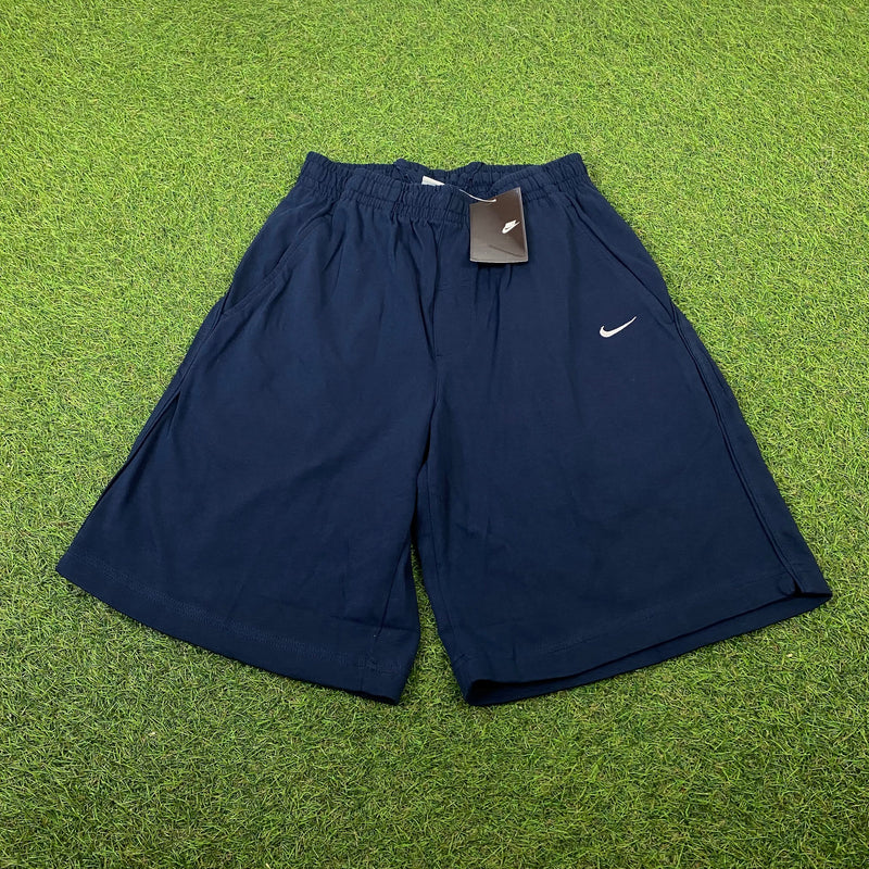 Vintage Nike Cotton Shorts Blue XS