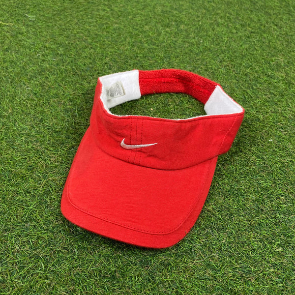 Vintage Nike Visor Hat Red