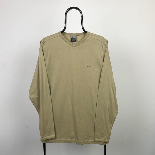 Vintage Nike Long Sleeve T-Shirt Brown XL