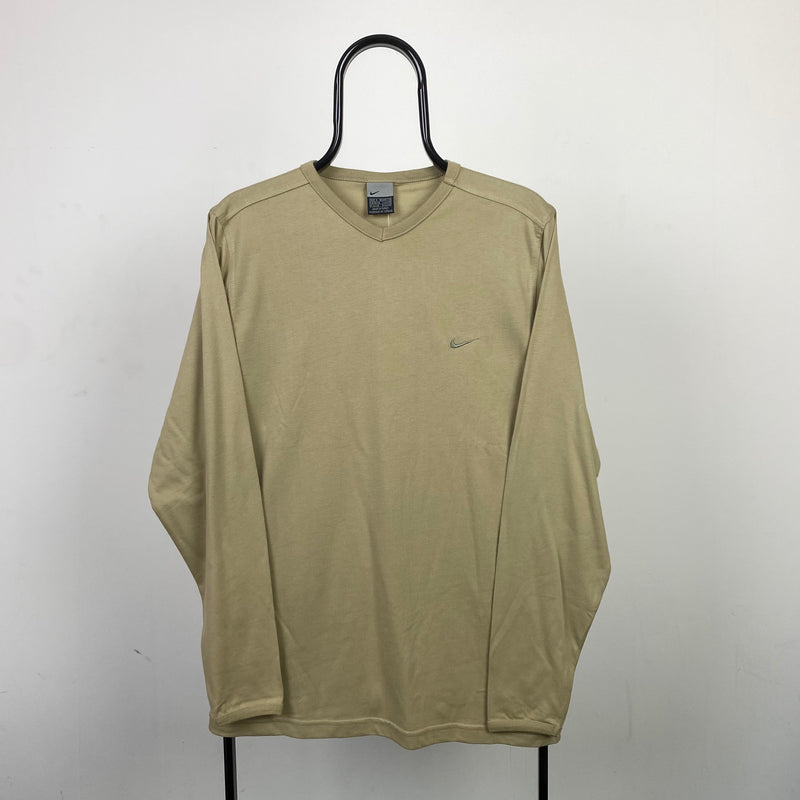 Vintage Nike Long Sleeve T-Shirt Brown XL