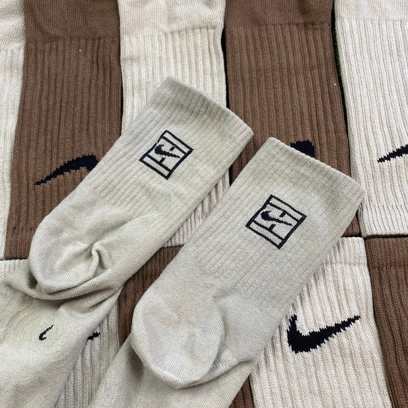 Vintage Nike Challenge Court Socks Tan Brown