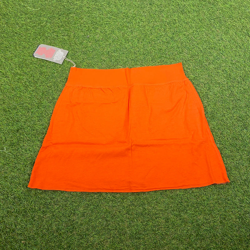 Vintage Nike Reversible Skirt Orange Grey Small