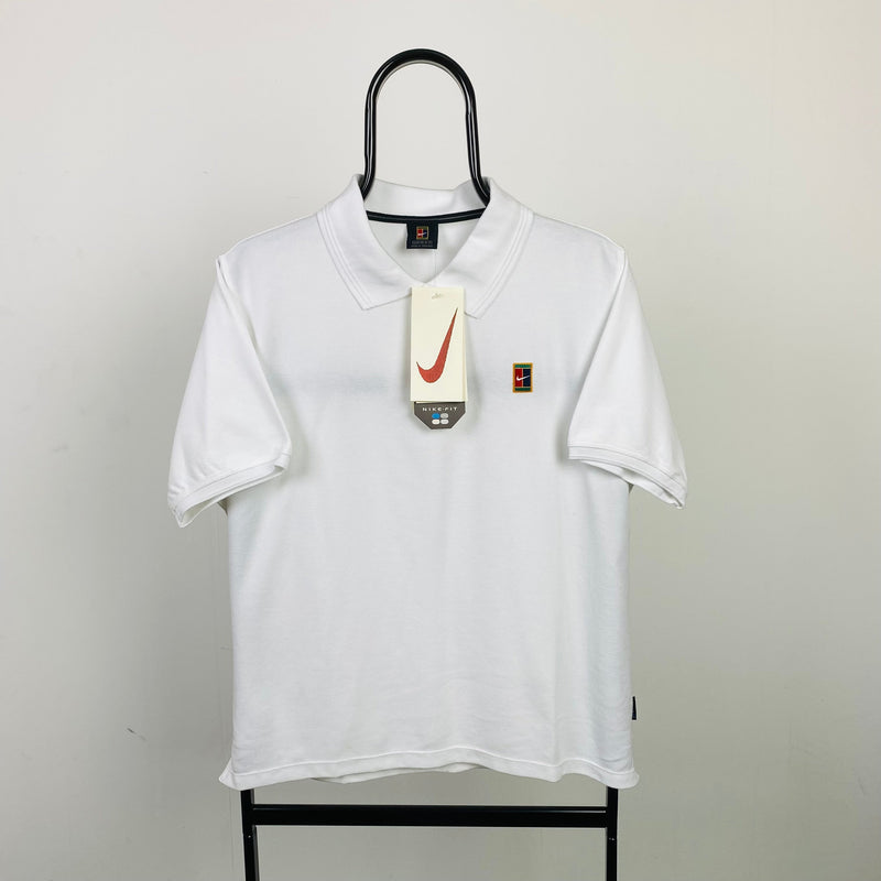 Vintage Nike Challenge Court Polo T-Shirt White XL/Large