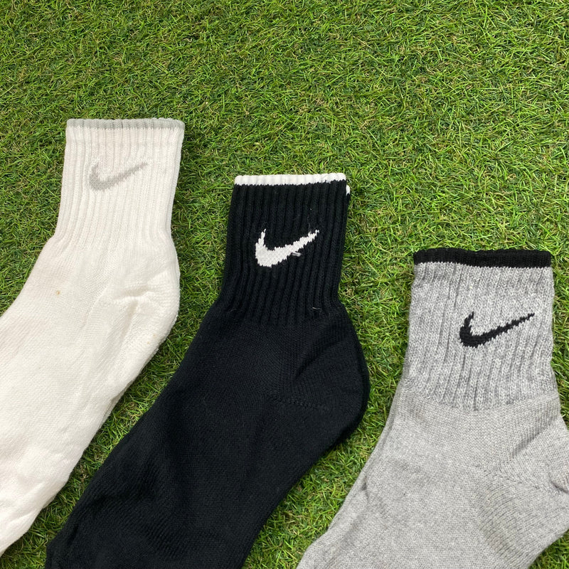 Vintage Nike Socks 3 Pack White