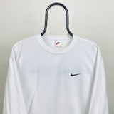 Vintage Nike Sweatshirt White Medium