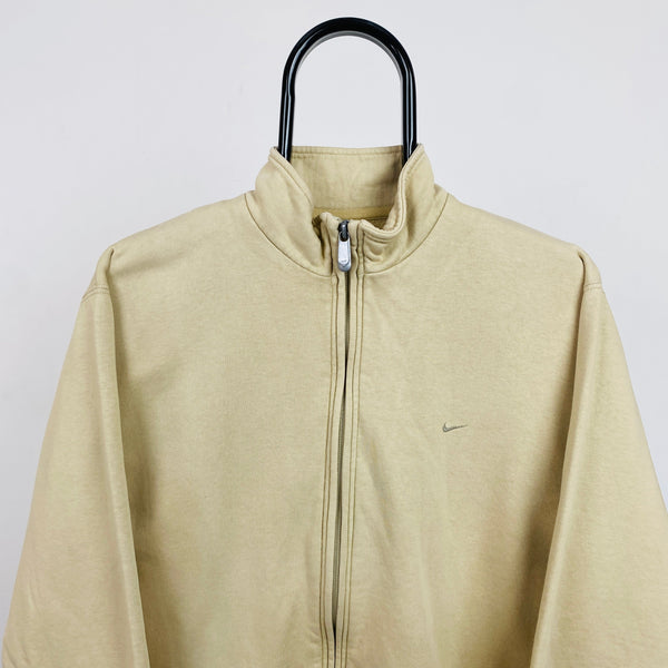 Vintage Nike Zip Sweatshirt Brown Small