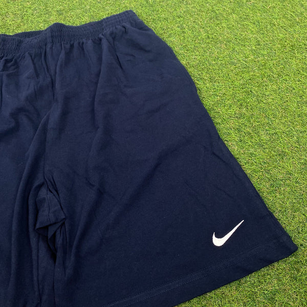 Vintage Nike Cotton Shorts Blue Medium