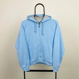 Vintage Nike Zip Hoodie Baby Blue Medium