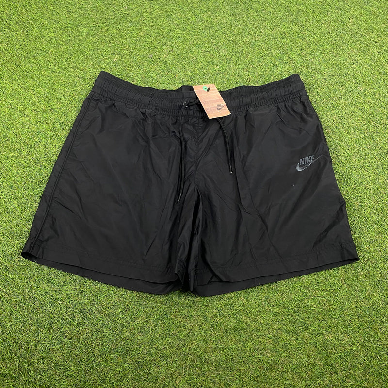 Vintage Nike Nylon Shorts Black XL