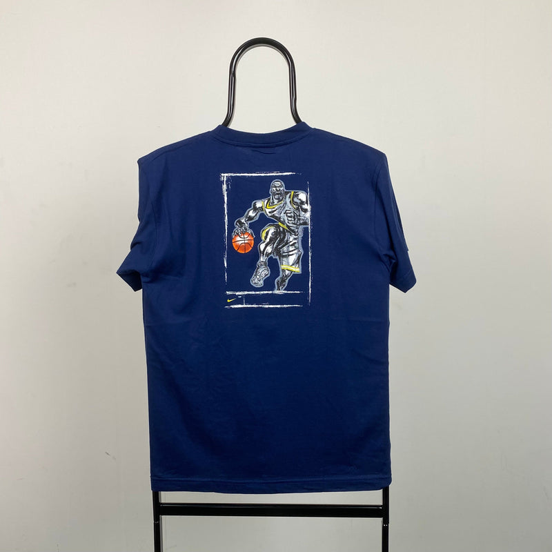 Vintage Nike Basketball T-Shirt Blue XXS