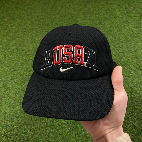 Vintage Nike USA Fitted Hat Black