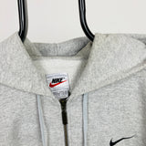 Vintage Nike Sleeveless Hoodie Grey Large