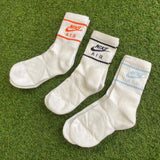 Vintage Nike Air Socks 3 Pack White