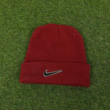 Vintage Nike Beanie Hat Red