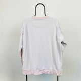 Vintage Nike Sweatshirt White Pink Large