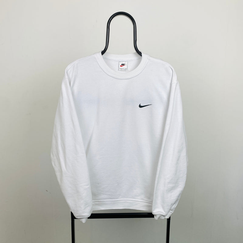 Vintage Nike Sweatshirt White Medium