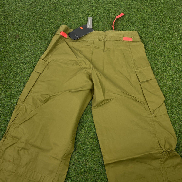 Vintage Nike Parachute Cargo Joggers Green Medium