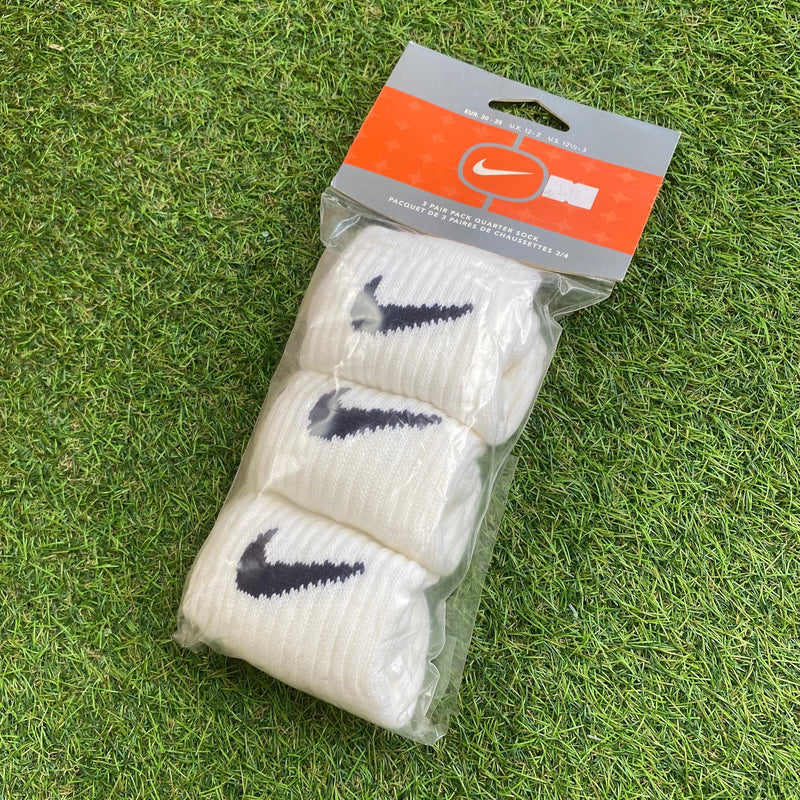 Vintage Nike Socks 3 Pack White