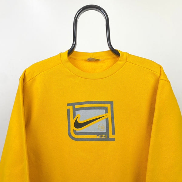 Vintage Nike Sweatshirt Yellow XS