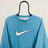 Vintage Nike Sweatshirt Blue Small