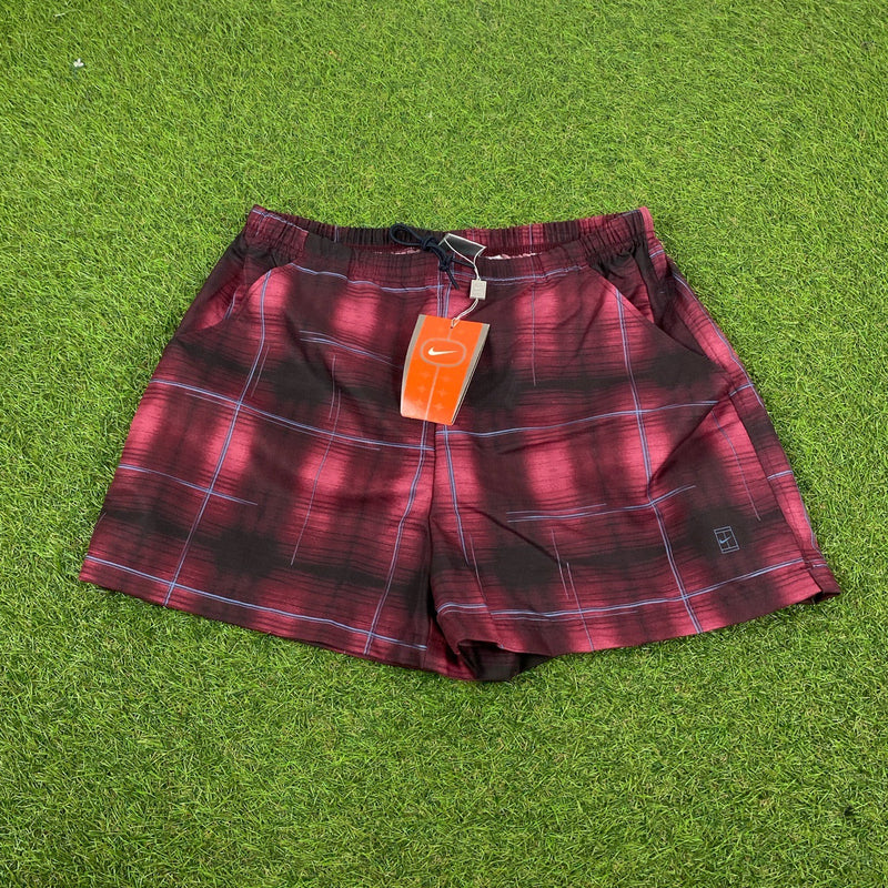 Nike Challenge Court Shorts Plaid Red Medium