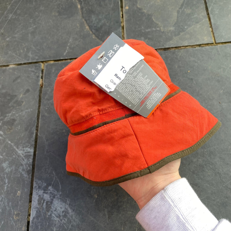 Vintage Nike Reversible Bucket Hat Orange Brown