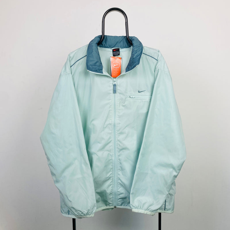 Vintage Nike Waterproof Windbreaker Jacket Baby Blue XL