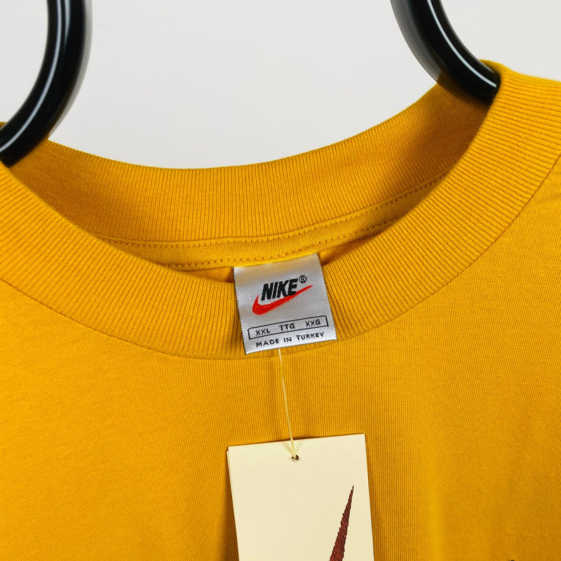 Vintage Nike T-Shirt Gold Yellow XXL