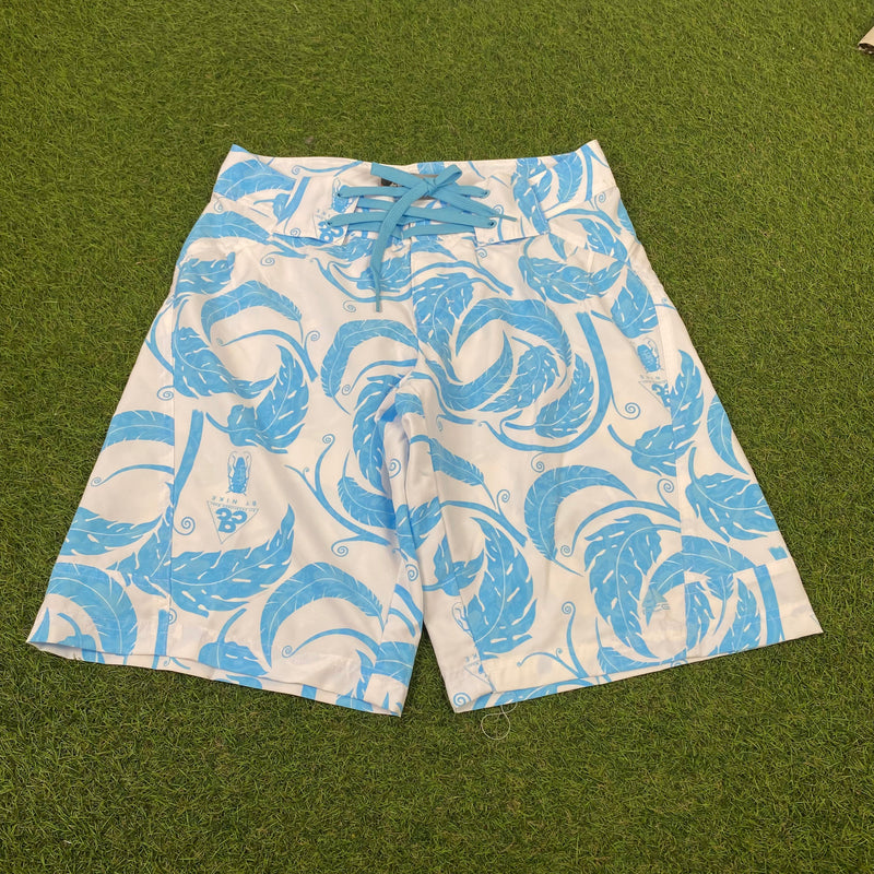 Vintage Nike ACG Beach Swim Shorts Baby Blue Large