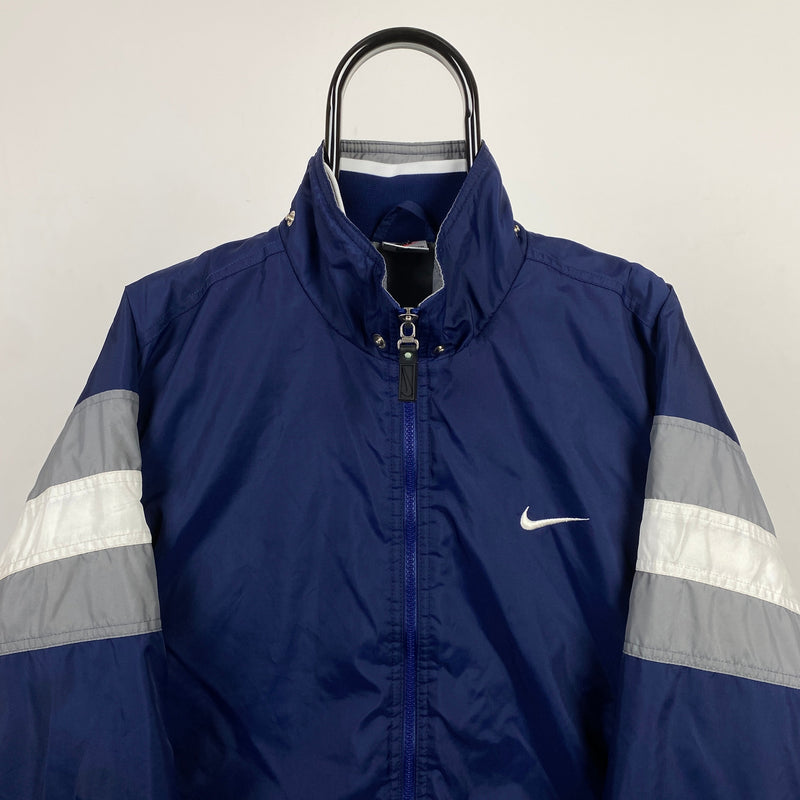 Vintage Nike Puffer Jacket Blue Medium