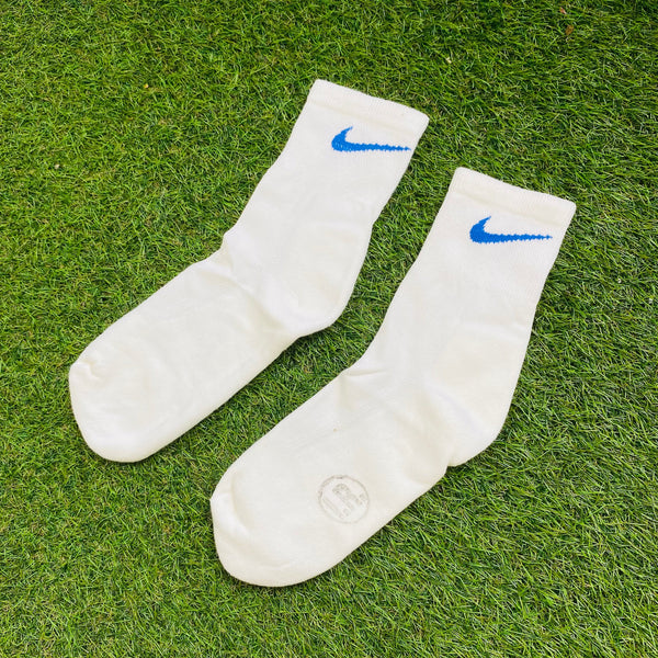 Vintage Nike Socks White Blue