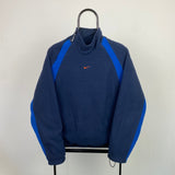 Vintage Nike Reversible Side Winder Sweatshirt Blue Small