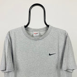 Vintage Nike Swoosh T-Shirt Grey Small