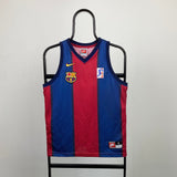 Vintage Nike Barcelona Basketball Vest T-Shirt Blue XS