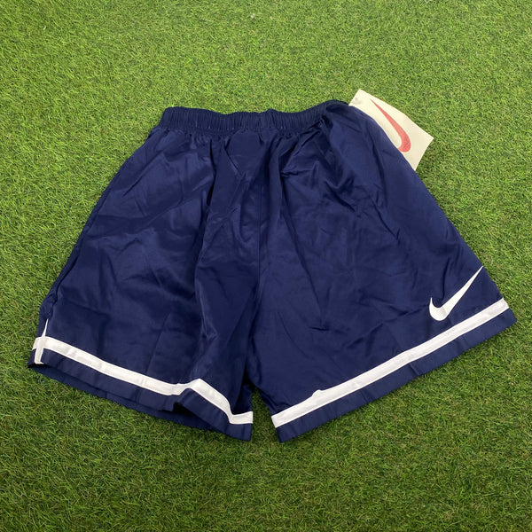 Vintage Nike Nylon Shorts Blue Small