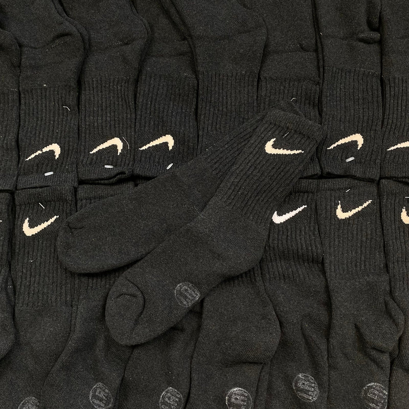 Vintage Nike Swoosh Socks Black