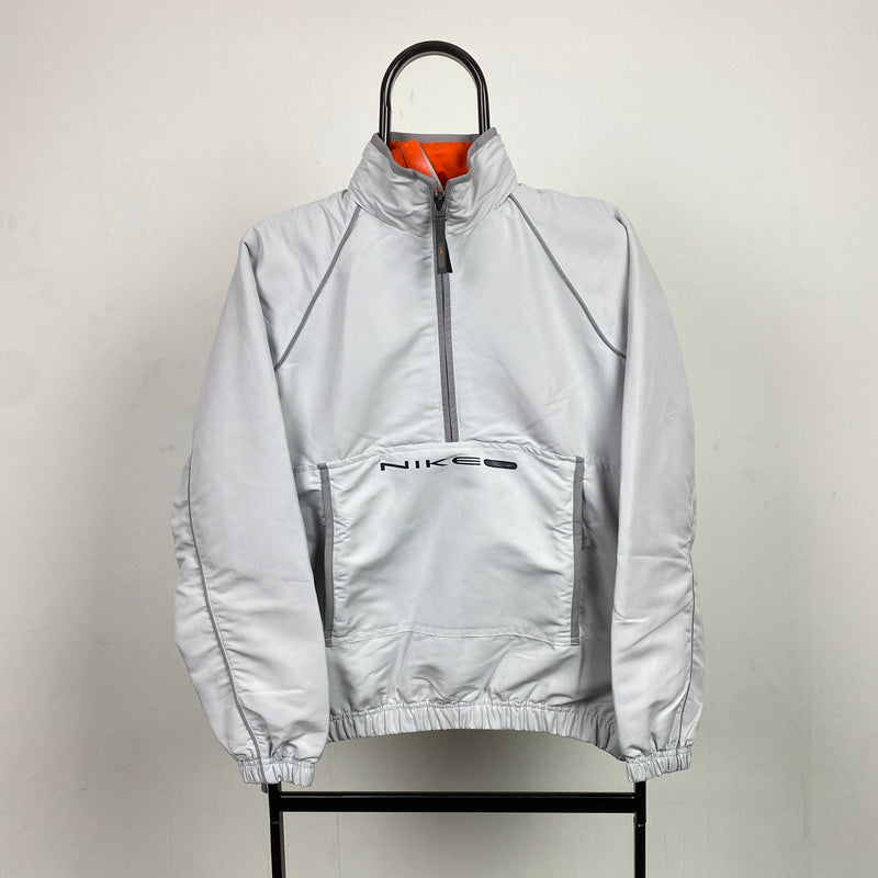 Vintage Nike 1/4 Zip Windbreaker Jacket Grey XS