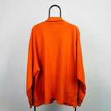 Vintage Nike 1/4 Zip Sweatshirt Orange XXL