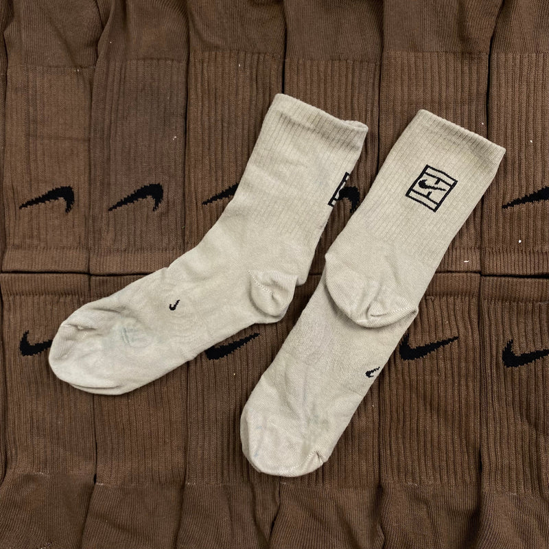 Vintage Nike Challenge Court Socks Tan Brown